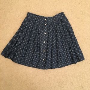 Blue & White Polka Dot Skirt